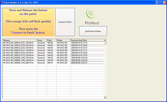 Proteus Patch Monitor